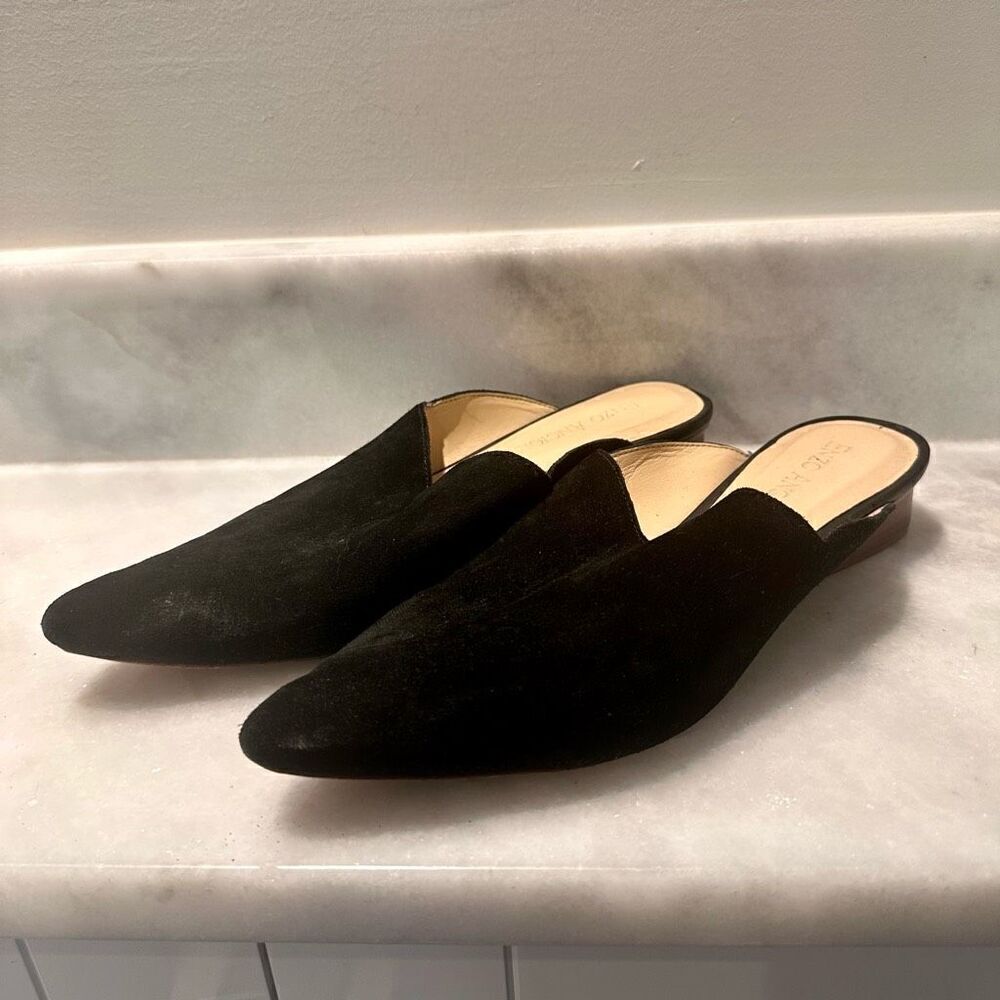 Enzo Angiolini Raysell Slip On Pointed Toe Mule Shoes Black Size 10